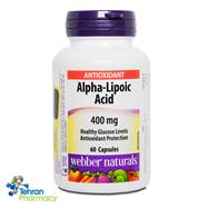 آلفا لیپوئیک اسید وبر نچرالز   Webber naturals Alpha Lipoic Acid-400mg  